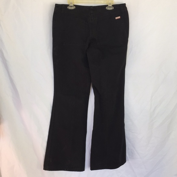 Black denim bootlegs with lace front - Picture 2 of 9